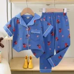 Premium Baby Night Suit Half Sleeve FO Button Half Sleeve (China)