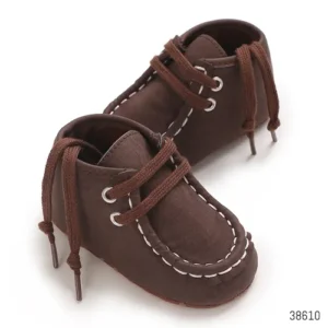 Boys Prewalker Oxford Sneaker Shoes Lace Closure Fabric Sole (Copy)