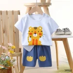 Premium Cotton Baby Tshirt with Short Pant Set (China)