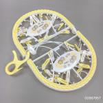 Baby Clothes Drying Folding Hanger 28-Clips (China) - Yellow