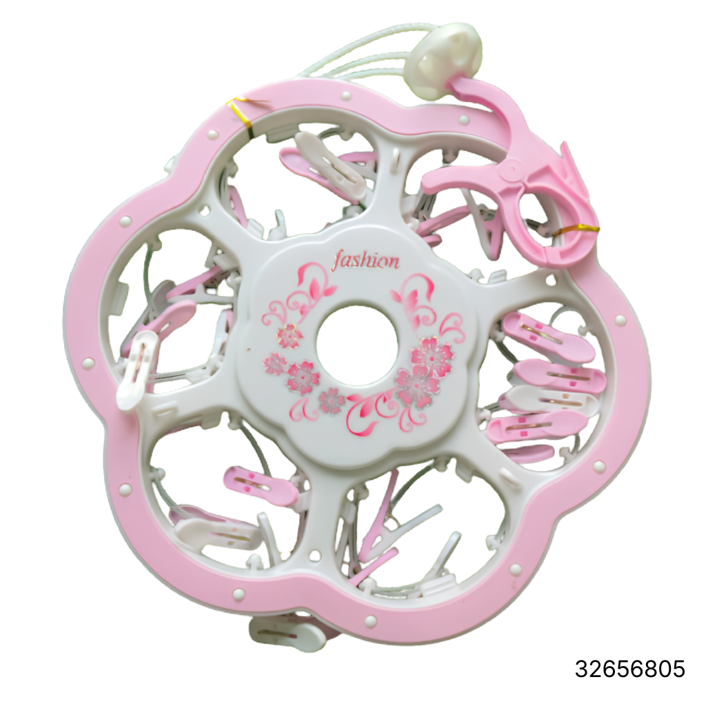 1 Baby Fashion Hanger 24 Clips - (Round Shape) - Image 1
