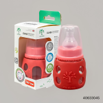 Minitree Slimneck Glass Feeding Bottle 0m+ 60ml - Red - Image 2
