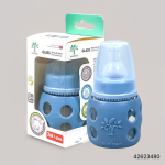 Minitree Slimneck Glass Feeding Bottle 0m+ 60ml - Blue - Image 2