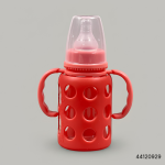 Minitree Slimneck Glass Feeding Bottle 3m+ 120ml - Red