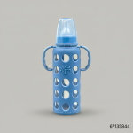 Minitree Slimneck Glass Feeding Bottle 6m+ 240ml - Blue