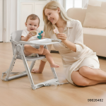 Dodohani Metal Frame Baby Feeding High Chair with Tray & Safety Belt