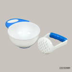 Baby Food Masher Bowl- Blue - Image 2