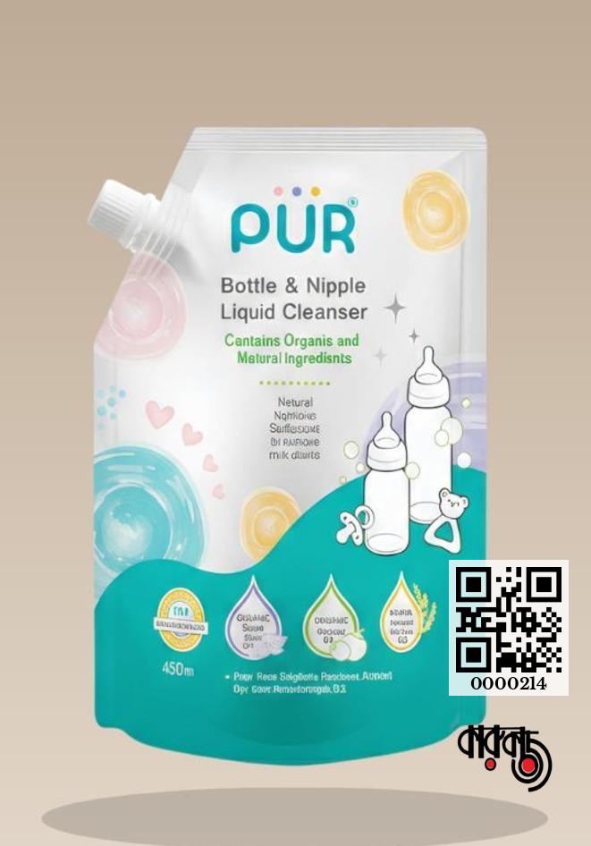 gallery__9309_20260729_112904_94039506-bcf8-4e1d-aaca-b50cb76478f0.jpg PUR Natural Bottle and Nipple Cleanser Refill 450ml (Thailand) - Image 1