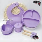 Square Silicone Baby Feeding Set - 7pcs