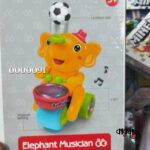 Goyal's Elephant Musician Toy, with Levitation Ball on Nose Along with Dazzling Light Drum Sound Music and Elephant Sound for Baby Toys