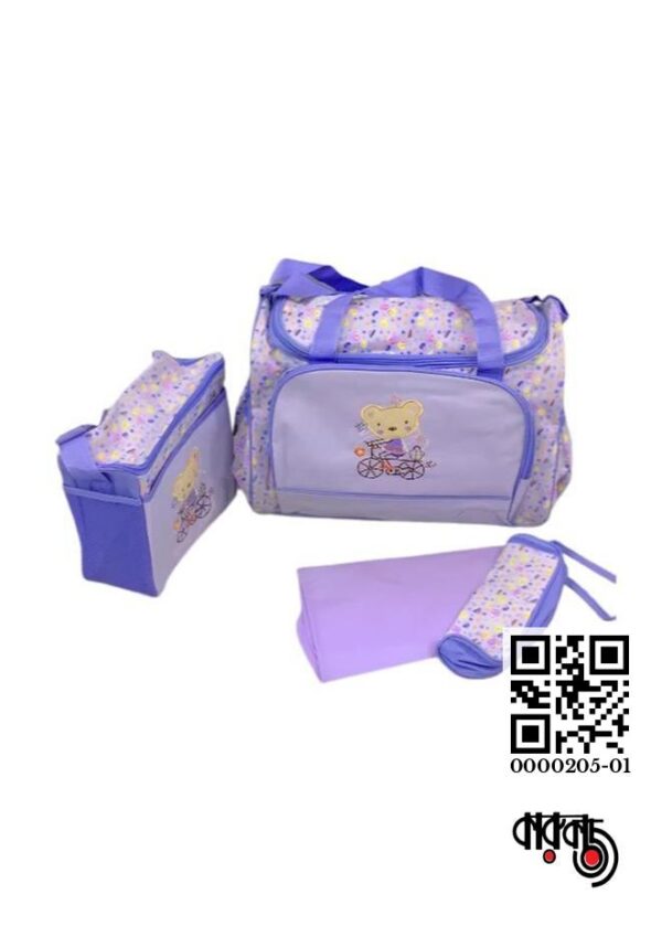 Diaper & Accessories Bag, 4-in-1, Large Bag with Hand Bag, Mat & Feeder Cover