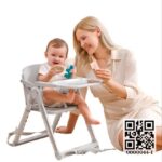 Dodohani Metal Frame Baby Feeding High Chair with Tray & Safety Belt