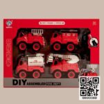 DIY Assembled Fire Dept Toy Set for Kids Gift