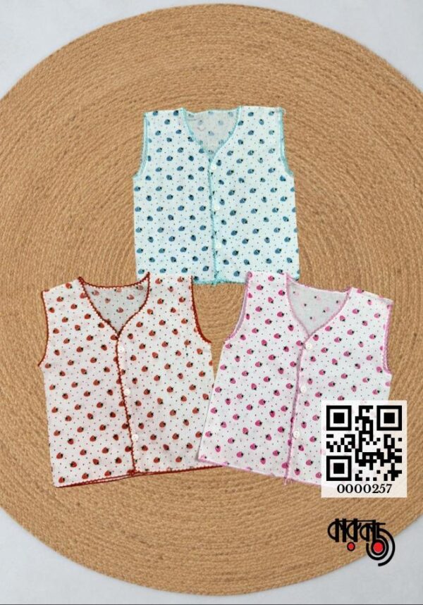 Comfortable Cotton 3Pcs Newborn Nima Set Front Button (Random Colors)