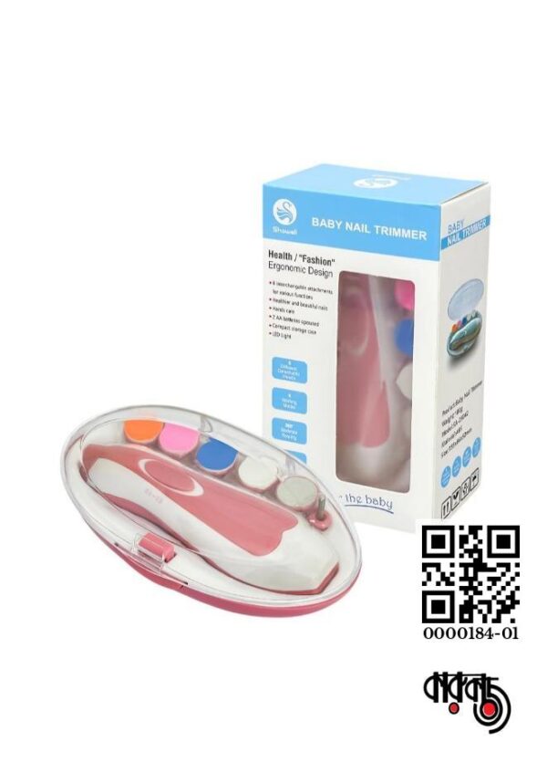 Baby Nail Trimmer With File - Nail Clipper Kit - Polish & Trim - Battery Operated AA