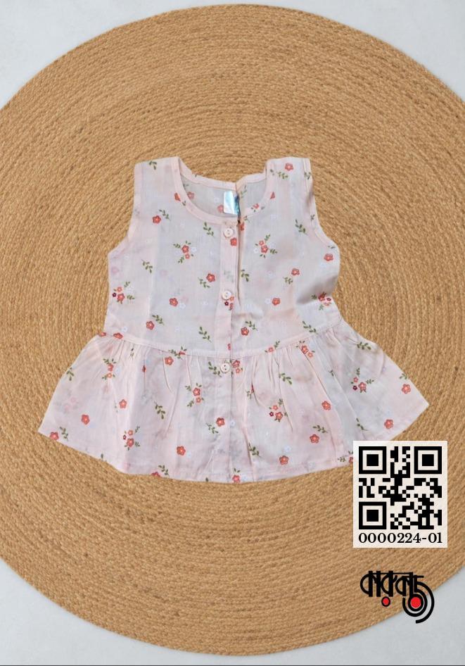 gallery__8844_20261002_215808_2171a9d1-839d-49fc-a4c1-c3bfe7625a43-10.jpg Premium Cotton Printed Newborn Frock Nima Set Front Button Open - Image 1